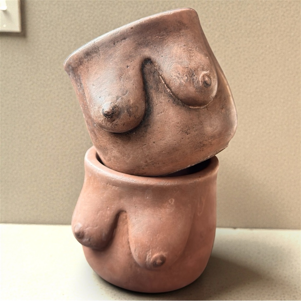 Feminine Body Planter 3” Cement Bust Pot Modern Art Succulent Planter